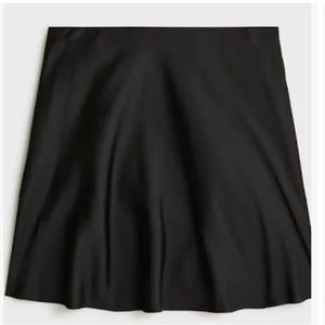 J. Crew Gwen Mini Slip Skirt Black Size Small NWT